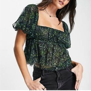 Free People Penelope Tee Deep Sea Combo
